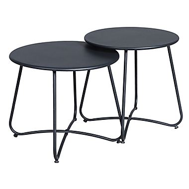 Studio 3B&trade; Ryo Outdoor Nesting Tables in Black (Set of 2). View a larger version of this product image.