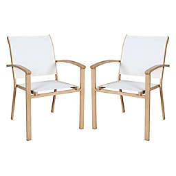 Everhome™ Caswell Sling Stack Chair in Natural (Set of 2)