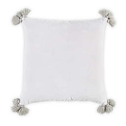 Wild Sage™ Square Velvet Throw Pillow in Grey