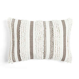 Lush Décor Bria Stripe Oblong Throw Pillow Cover in Neutral