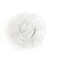 Lush Décor Ruffle Flower Round Throw Pillow in White