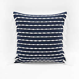 Lush Decor Linear Square Throw Pillow Cover in Ivory
