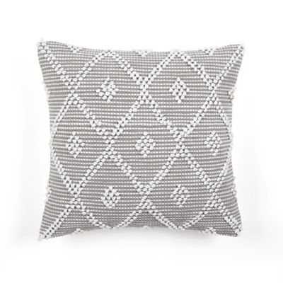 Lush D&eacute;cor Adelyn Square Throw Pillow Cover in Light Grey