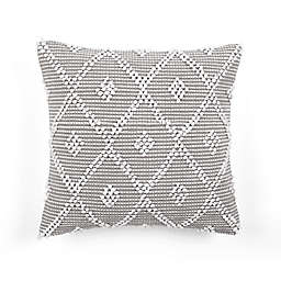 Lush Décor Adelyn Square Throw Pillow Cover in Light Grey