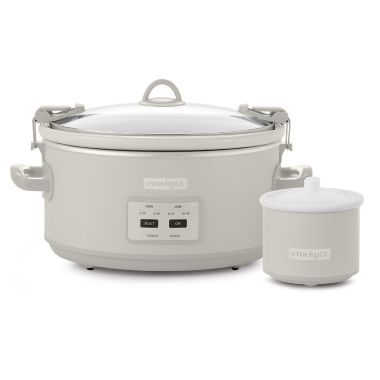 Crockpot&trade; Design Series Cook &amp; Carry 7 qt. Slow Cooker in Mushroom. View a larger version of this product image.