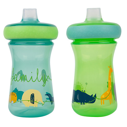 Alternate image 1 for The First Years™ 2-Pack 9 oz. Insulated Soft Spout Zoo Sippy Cups