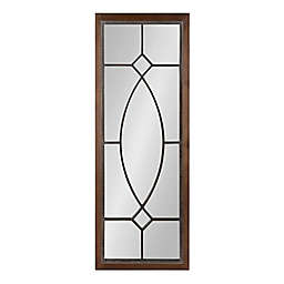 Kate and Laurel™ Bakersfield 42-Inch x 16-Inch Windowpane Wall Mirror in Rustic Brown