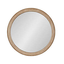 Kate and Laurel Mansell 28-Inch Wood Round Mirror in Natural