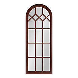 Kate and Laurel™ Gilcrest 47-Inch x 18-Inch Windowpane Wall Mirror in Walnut Brown