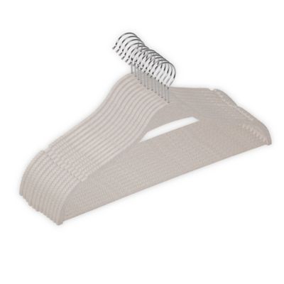 Squared Away&trade; Recycled Plastic Slim Hangers in Egret (Set of 12)