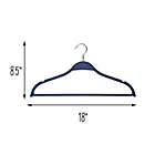 Alternate image 2 for Squared Away&trade; Recycled Plastic Slim Hangers in Blue Depths (Set of 12)