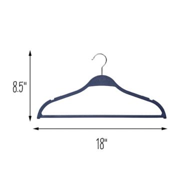 Squared Away&trade; Recycled Plastic Slim Hangers in Blue Depths (Set of 12). View a larger version of this product image.