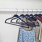 Alternate image 1 for Squared Away&trade; Recycled Plastic Slim Hangers in Blue Depths (Set of 12)
