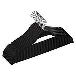 Squared Away™ Recycled Plastic Slim Hangers in Black (Set of 12)