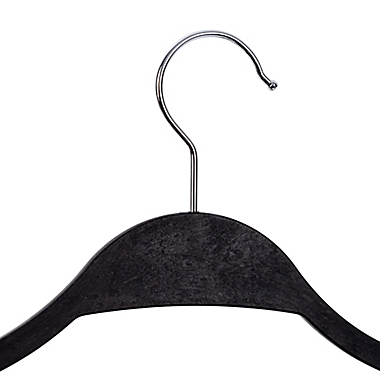 Squared Away&trade; Recycled Plastic Slim Hangers in Black (Set of 12). View a larger version of this product image.