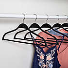 Alternate image 1 for Squared Away&trade; Recycled Plastic Slim Hangers in Black (Set of 12)