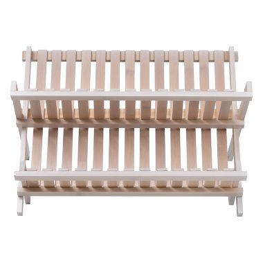 Squared Away&trade; Collapsible Dish Rack in Bamboo. View a larger version of this product image.