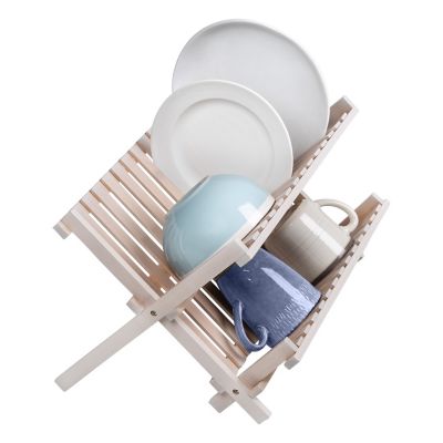 Squared Away&trade; Collapsible Dish Rack in Bamboo
