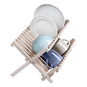 Squared Away&trade; Collapsible Dish Rack in Bamboo