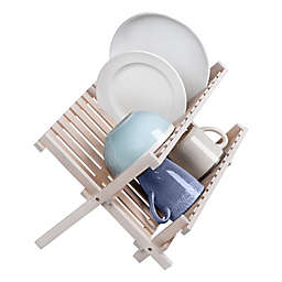 Squared Away™ Collapsible Dish Rack in Bamboo