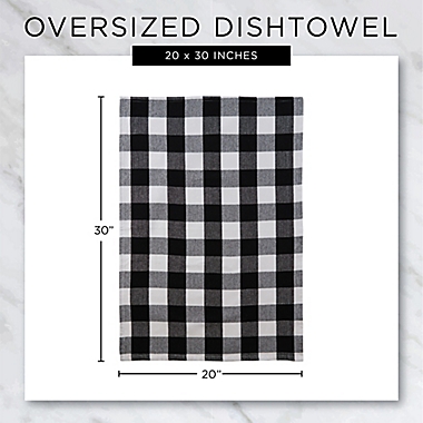 Waffle Woven Recycled Cotton Kitchen Towels in Light Grey (Set of 3). View a larger version of this product image.