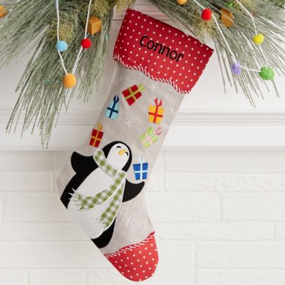 New Hooked Rug Christmas Stocking~Fox~Penguin~Owl~Dog~Dachshund~Reindeer~Snowman 