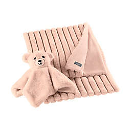 UGG® 2-Piece Dylan Ribbed Faux Fur Lovey and Blanket Gift Set in Peach