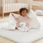 Alternate image 2 for UGG&reg; 2-Piece Dylan Ribbed Faux Fur Lovey and Blanket Gift Set in Snow
