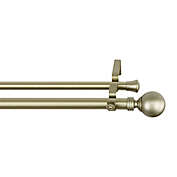 Rod Desyne Globe 28 to 48-Inch Adjustable Double Drapery Rod in Gold