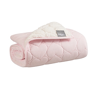 UGG&reg; Damietta Organic Cotton Jersey Quilt in Pink Shell. View a larger version of this product image.