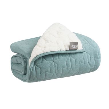 UGG&reg; Damietta Organic Cotton Jersey Quilt in Succulent. View a larger version of this product image.