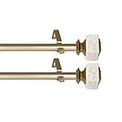 Rod Desyne Estelle 12 to 20-Inch Adjustable Side Curtain Rods in Gold (Set of 2)