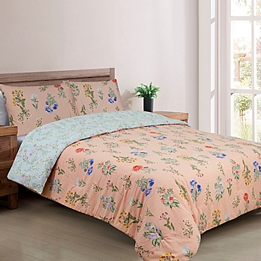 Wild Sage&trade; Maeve Floral 2-Piece Reversible Twin Comforter Set in Pink Multi. View a larger version of this product image.