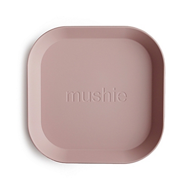 Mushie Square Toddler Plates in Blush (Set of 2). View a larger version of this product image.