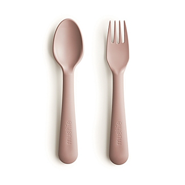 Mushie 2-Piece Fork and Spoon Set in Sage. View a larger version of this product image.