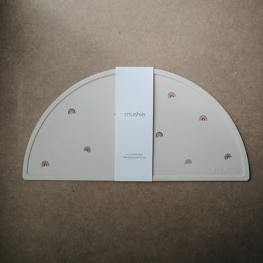 Mushie Sun Silicone Placemat in Orange. View a larger version of this product image.