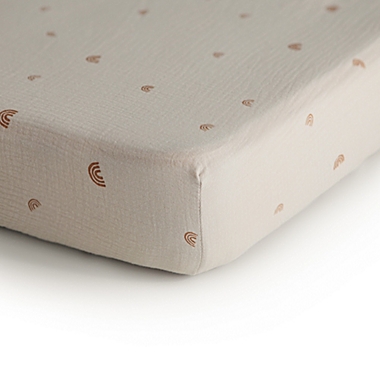 Mushie&reg; Muslin Fitted Crib Sheet. View a larger version of this product image.
