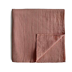 Mushie® Muslin Organic Cotton Swaddle Blanket in Cedar