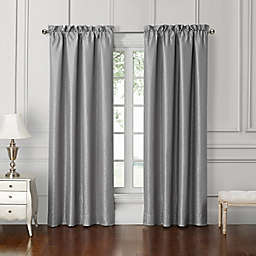 Waterford® Belissa 84-Inch Rod Pocket Window Curtain Panels in Grey (Set of 2)