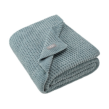 UGG&reg; Delaney Chenille Waffle Toddler Blanket in Succulent. View a larger version of this product image.