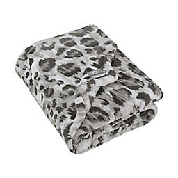 UGG®  Coco Flannel Blanket in Gray Animal
