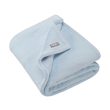 UGG&reg; Coco Flannel Toddler Blanket in Sky Blue. View a larger version of this product image.