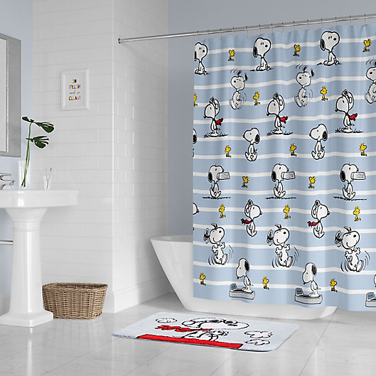Alternate image 1 for Peanuts™ Snoopy Pose Standard Shower Curtain