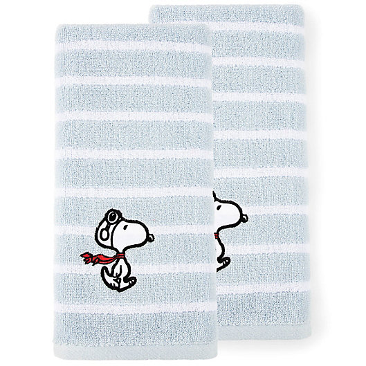 Alternate image 1 for Peanuts™ Snoopy Hand Towels (Set of 2)