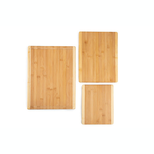Alternate image 1 for Simply Essential™ Bamboo Wood Cutting Boards (Set of 3)