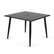 Elin Outdoor Dining Table in Matte Black