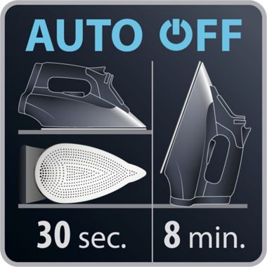 Rowenta&reg; Pro Master Xcel DW8370 Steam Iron in Black. View a larger version of this product image.