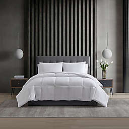 Vera Wang® Windowpane Down Alternative King Comforter Set in Grey