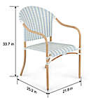 Alternate image 2 for Everhome&trade; Galveston Outdoor Stacking Parisian Chair in Light Blue
