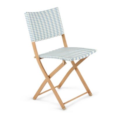 Everhome&trade; Galveston Outdoor Folding Parisian Chair in Light Blue